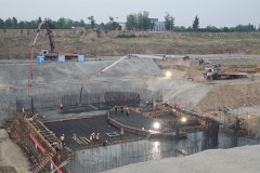 新万福河复航二期五标工程下闸首底板顺利浇筑完成