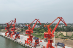 中交三航局承建的蚌埠港黄疃窑综合码头正式开港投用