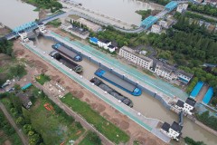 焕新！淮阴二号船闸“破茧重生”，中建筑港铸就黄金水道新标杆