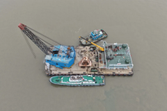 佛渡项目正式启动首次疏浚挖泥施工