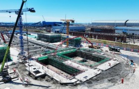 唐山港煤炭储运配套翻车机房项目主体结构顺利封顶