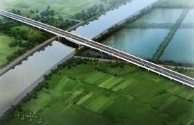江苏352省道东台段工程泰东河大桥顺利合龙