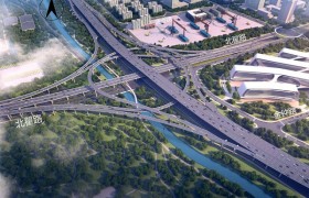 中交路建上海外环西段交通功能提升工程3标首件立柱吊装完成