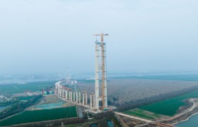 中交路建张靖皋长江大桥南航道桥主索鞍精准起吊