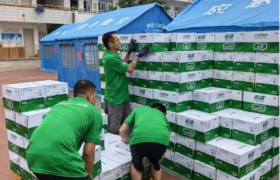 华润饮料紧急调拨12000瓶怡宝水驰援柳州地震灾区