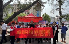 中国人保寿险博白县支公司开展金融知识现场宣传活动
